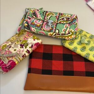 Vera Bradley Green and Red Clutches & Wristlets Collection